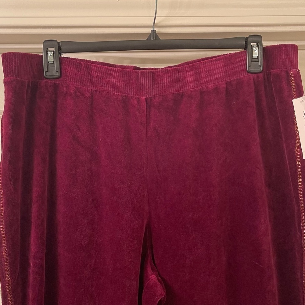 STYLE & Co 1X& 2X Velour Velvet Holly Loungewear Sweatpants Pants - Picture 3 of 6